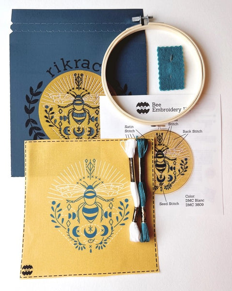 Summer Bee Embroidery Kit