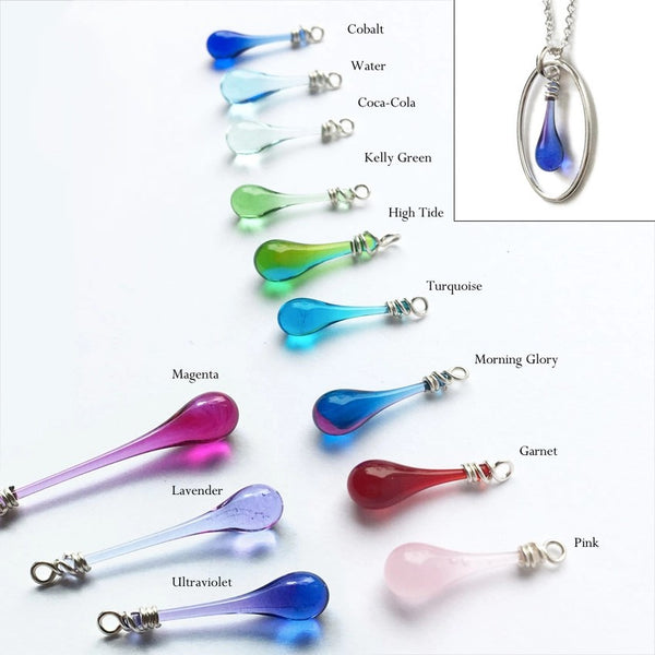 Cameo Teardrop Necklace, multiple color options