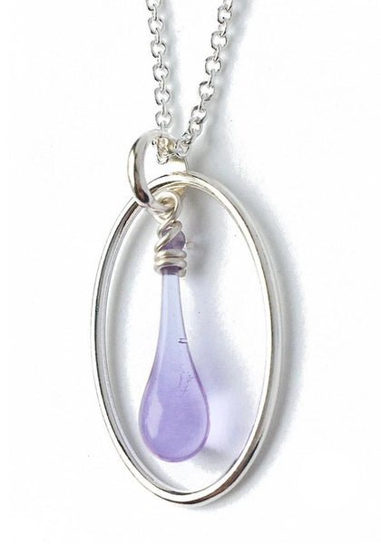 Cameo Teardrop Necklace, multiple color options