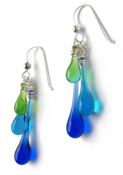 Trio Teardrop Earrings, multiple color options