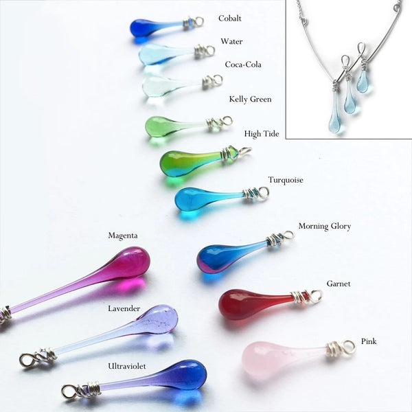 Valleys Teardrop Necklace, multiple color options