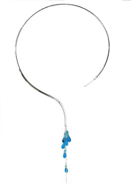Lanata Teardrop Necklace in Cobalt Blue