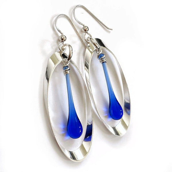 Ribbon Teardrop Earrings, multiple color options