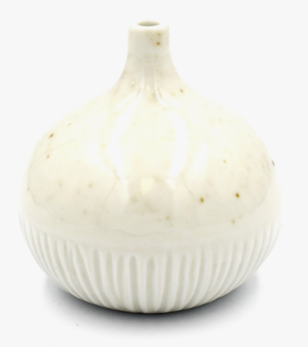 Bud Vase, 2-Patterned in White