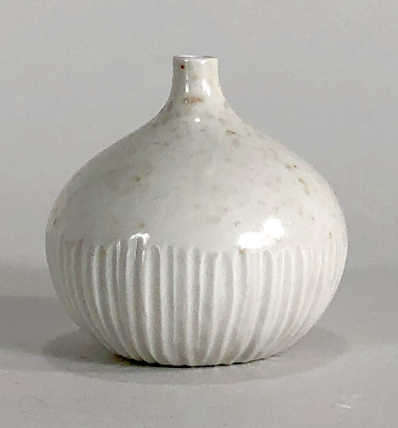 Bud Vase, 2-Patterned in White
