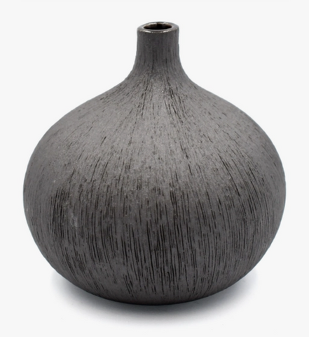 Bud Vase, Textured Gray