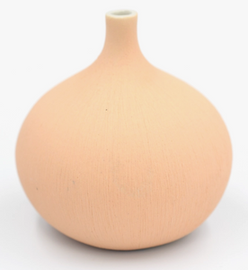 Bud Vase, Textured Pale Ochre