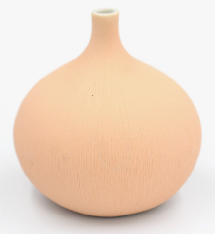 Bud Vase, Textured Pale Ochre