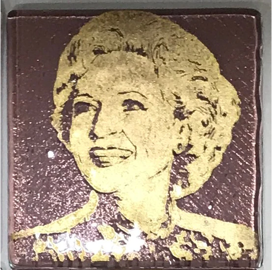 Betty White Glass Tile & Coaster