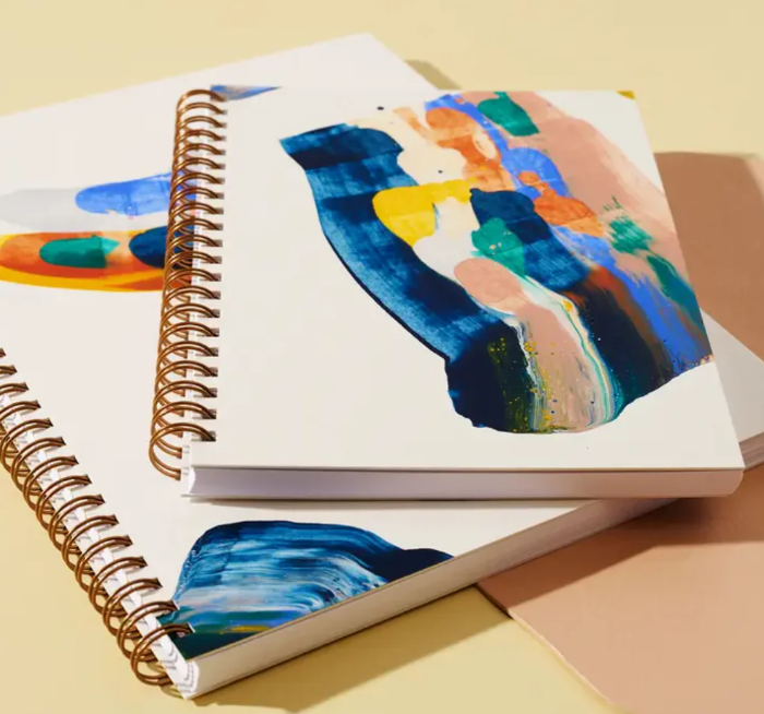 Moglea Painted Notebook, blank pages