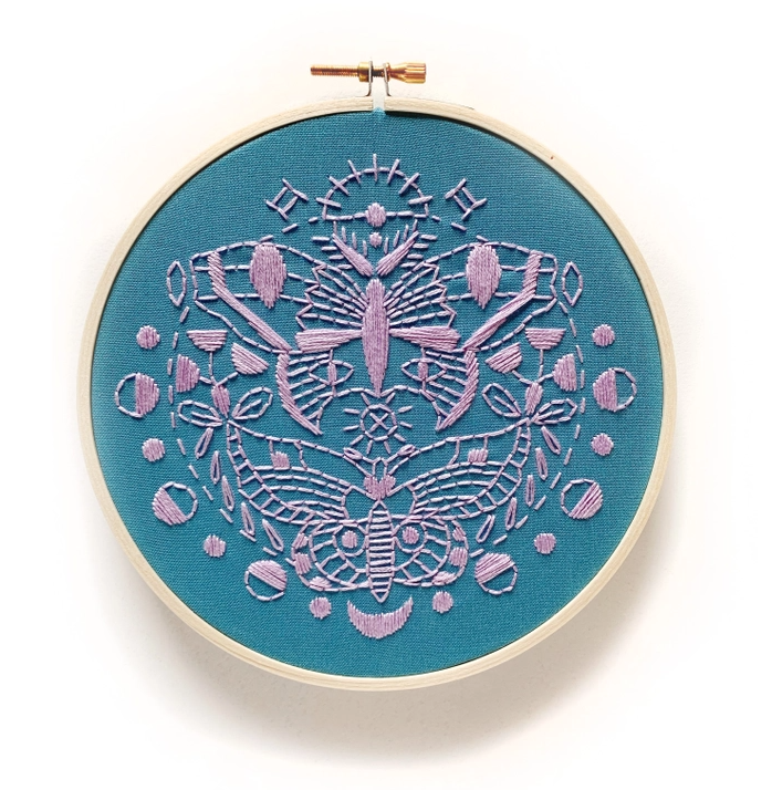Gemini Moth Embroidery Kit