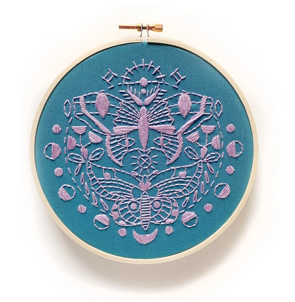 Gemini Moth Embroidery Kit