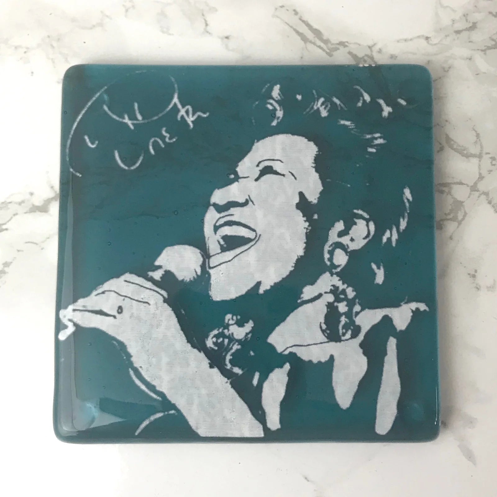 Aretha Franklin Glass Tile & Coaster