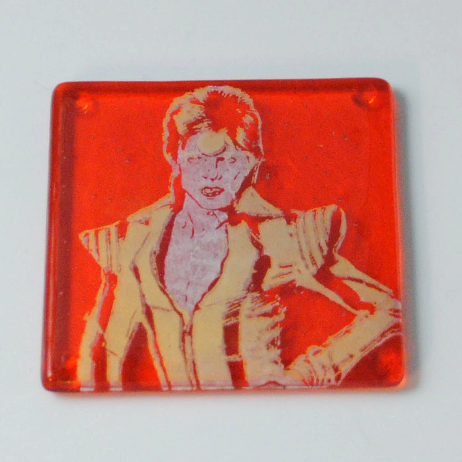 David Bowie Ziggy Stardust Glass Tile & Coaster