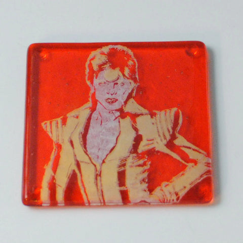 David Bowie Ziggy Stardust Glass Tile & Coaster