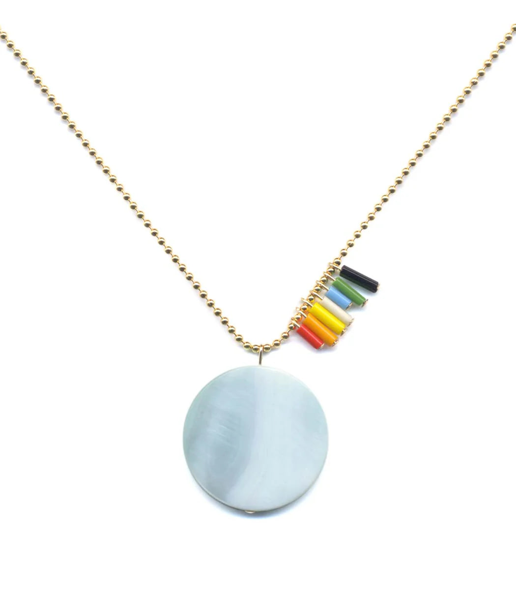 Mother of Pearl + Rainbow Necklace