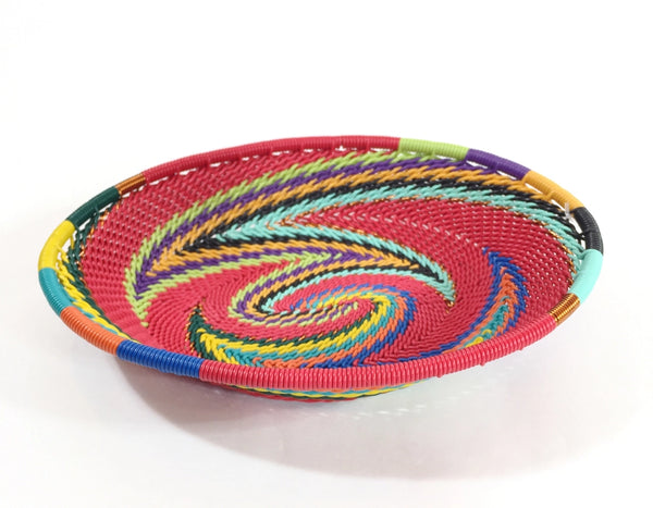 Telephone Wire Bowl: Red Rainbow, various sizes