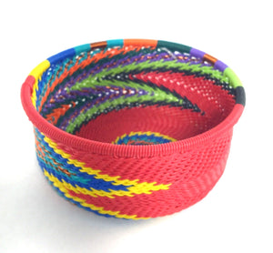 Telephone Wire Bowl: Red Rainbow, various sizes