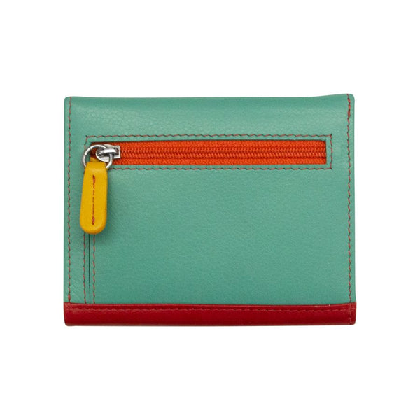 Mini Bi-Fold Wallet Aqua Brights