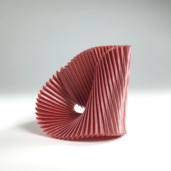 Alexandra Tsoukala polyester recycle sustainable pleat geometric bracelet red pink scma smith college museum of art