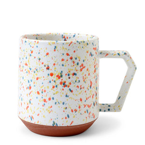 mug satin matte finish colorful orange blue yellow confetti dots splatter geometric handmade scma smith college museum of art