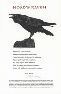 W. S. Merwin Barry Moser broadside print poem poetry center bird raven crow scma smith college museum of art