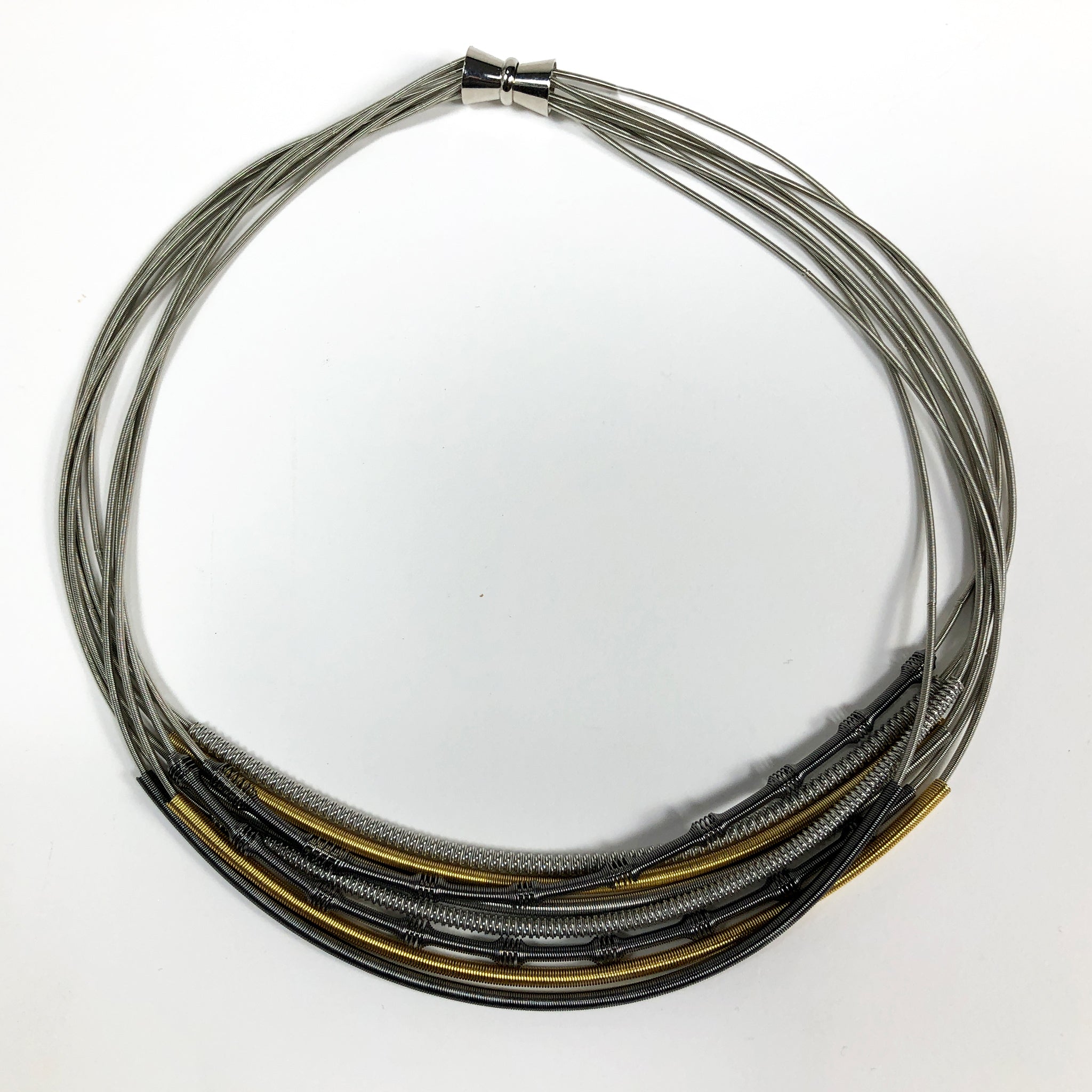 Champagne Piano Wire Knot Necklace