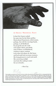 Poetry Center Smith College broadside poem hand print Ross Gay Barry Moser Eric Garner 