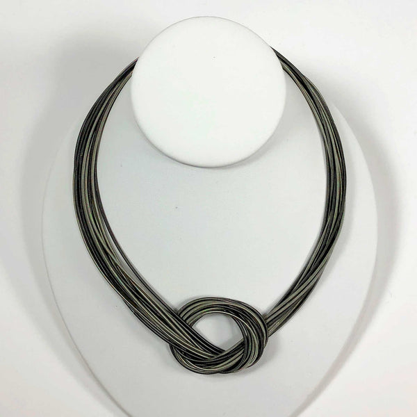 piano wire necklace magnetic clasp closure gray silver black white scma smith college museum of art