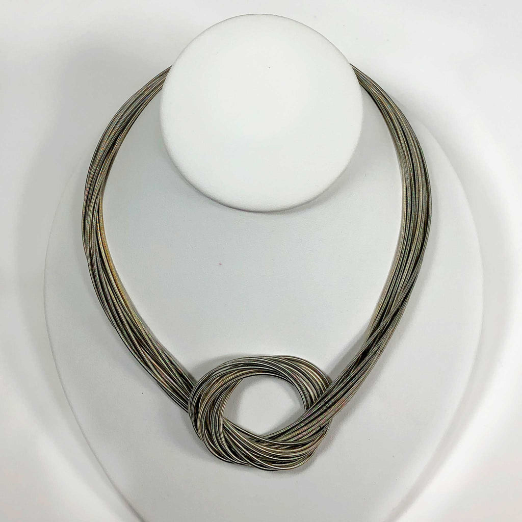 Designer SEA LILY Slate Multi Strand Piano Wire Necklace With Lapis |  Grailed