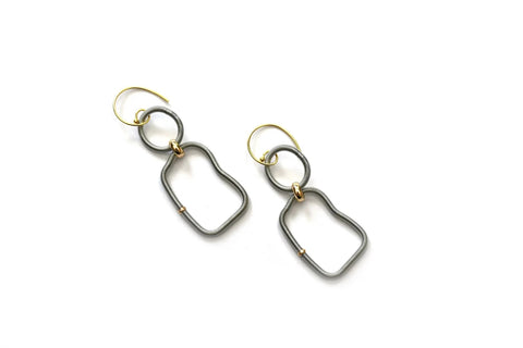 Silver Squiggle Piano Wire Earrings