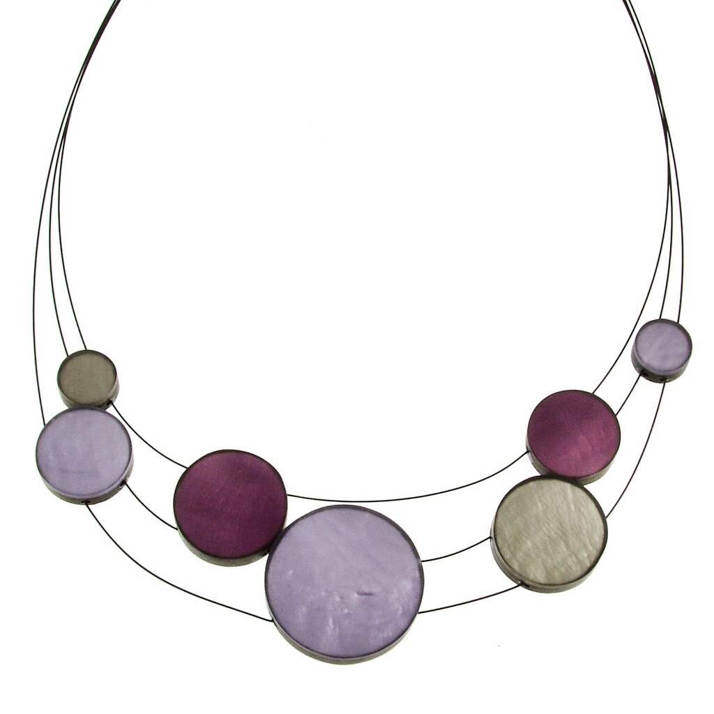 Circle Melody in Lilac Purple Necklace