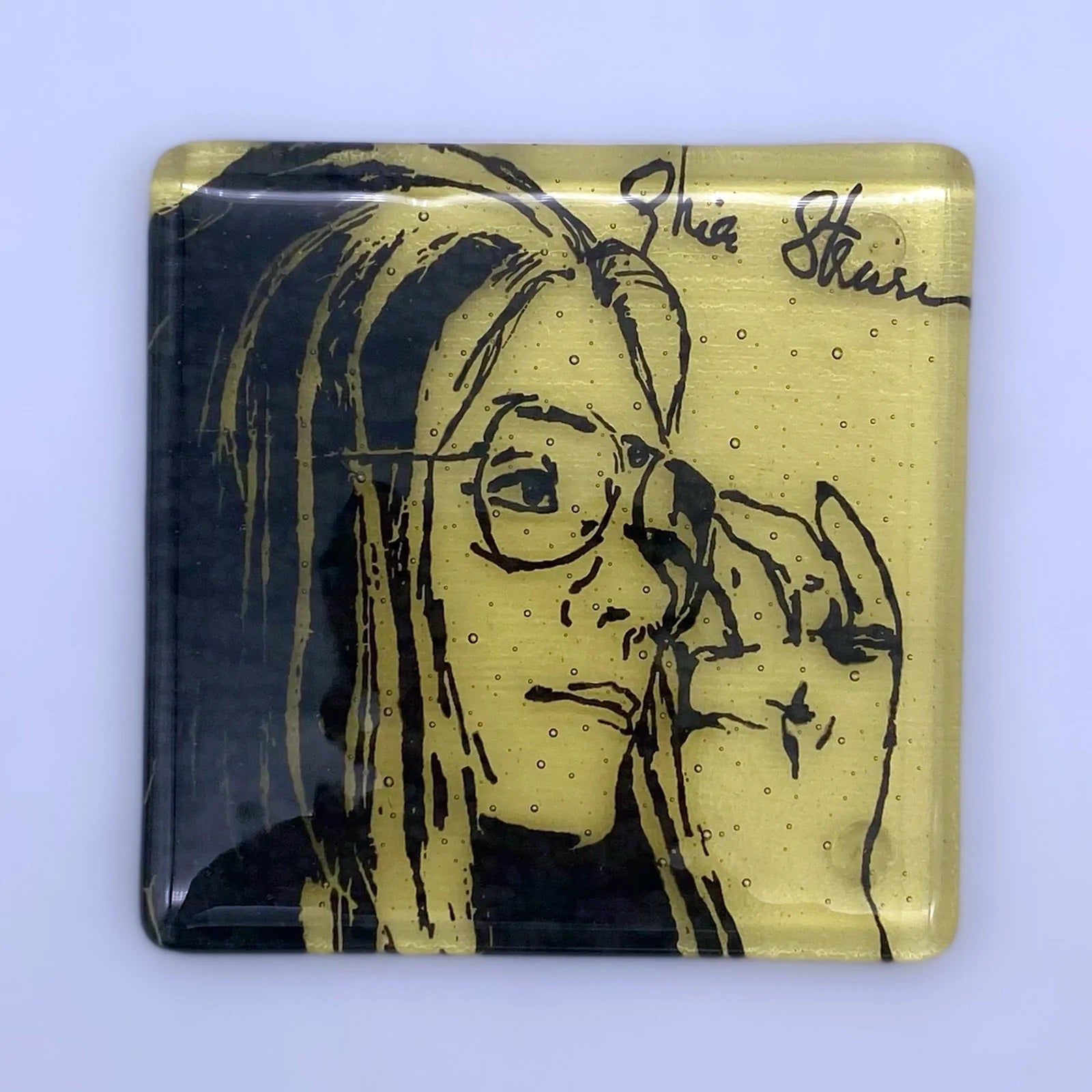 Gloria Steinem Glass Tile & Coaster
